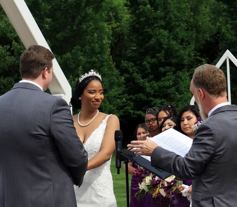 wedding officiant for interracial couple’s